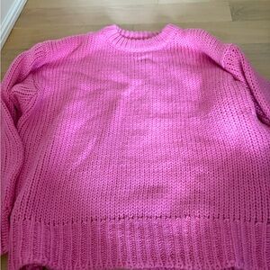 Edikted Vibrant Pink Crew Neck Sweater